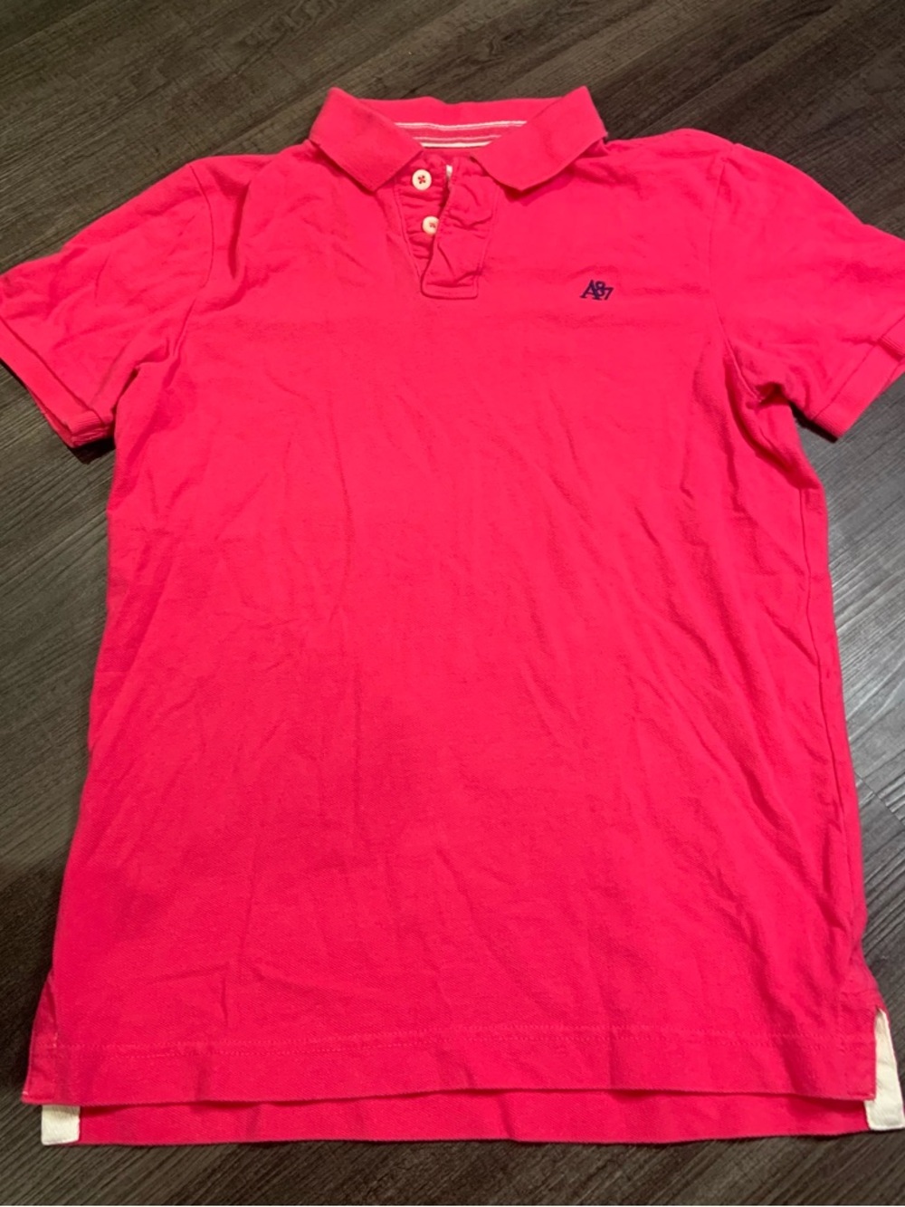 Aeropostale Men's Bright Pink Polo Shirt